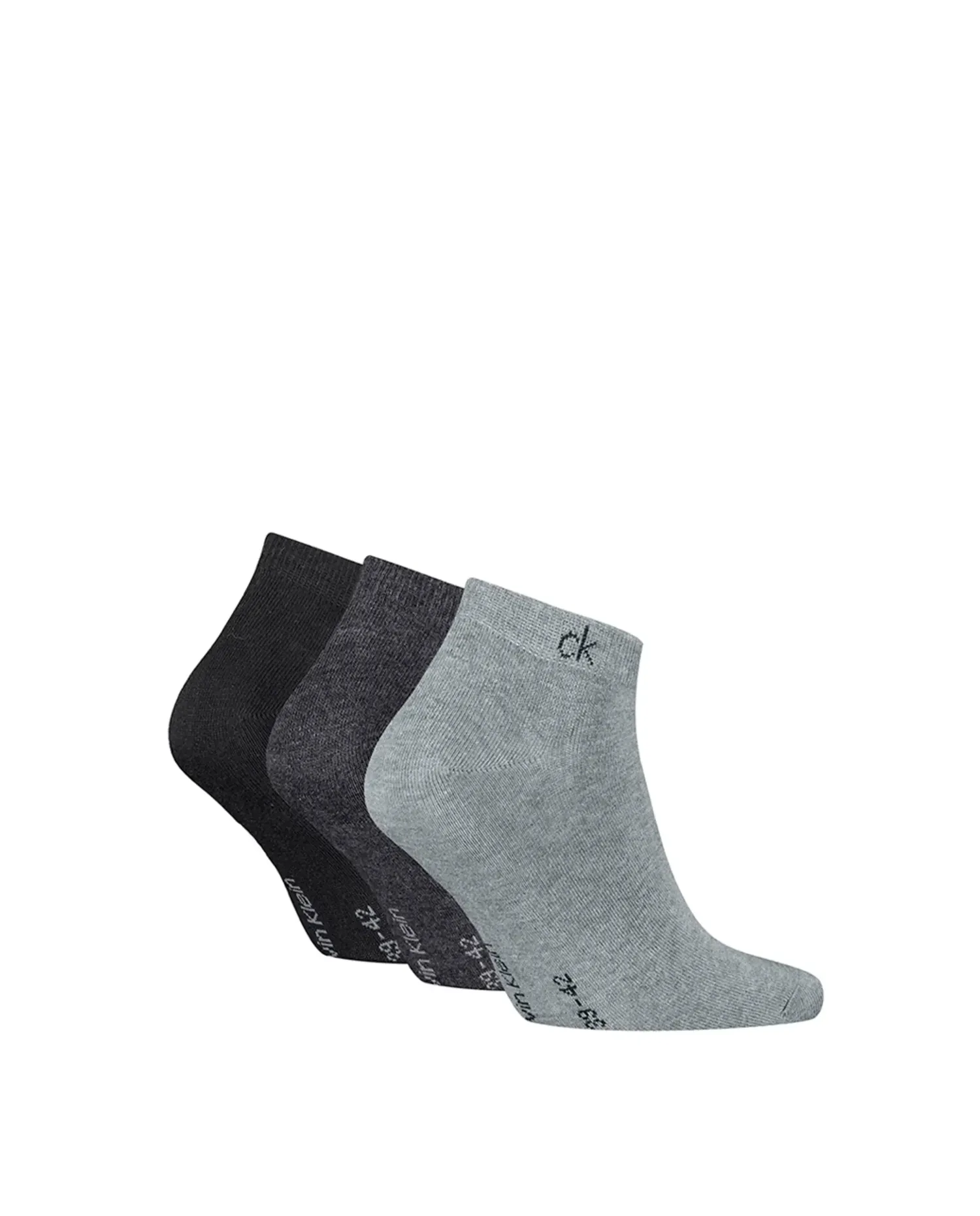 Мужские короткие носки Calvin Klein (упаковка из 3 штук), серый