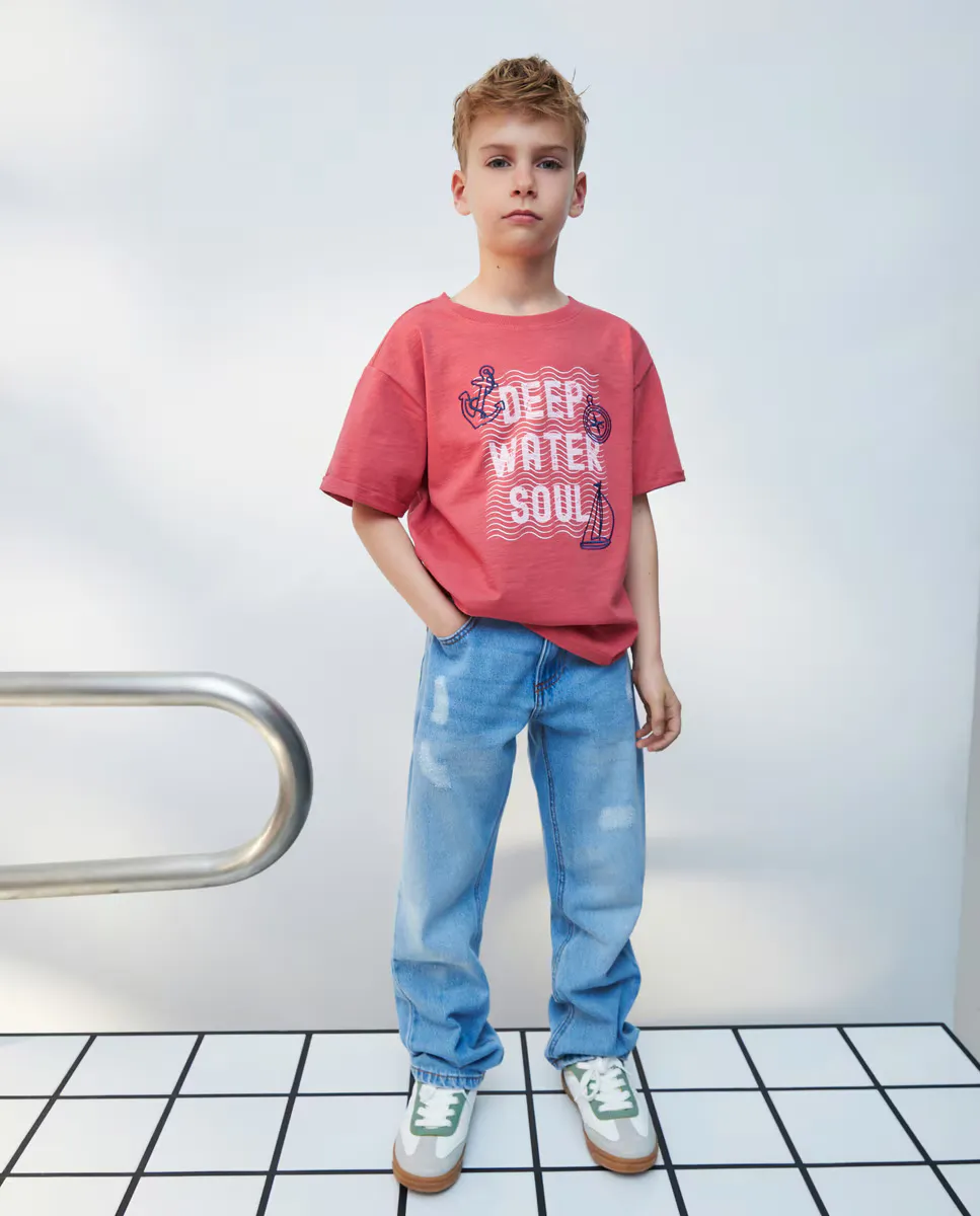 

Футболка с коротким рукавом для мальчиков Kids El Corte Inglés, красный