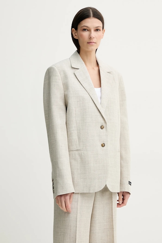 

Пиджак с добавлением льна Matteo Herskind, бежевый