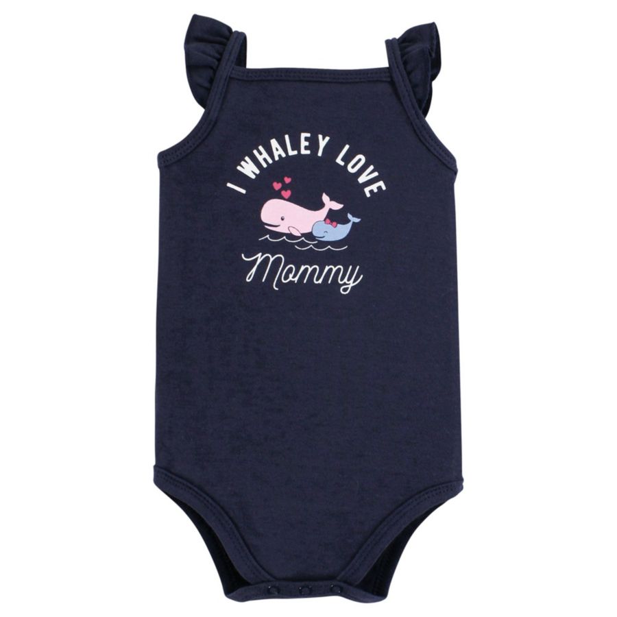 Мягкие хлопковые комбинезоны без рукавов Hudson Baby, Whaley cute girl — фото 3