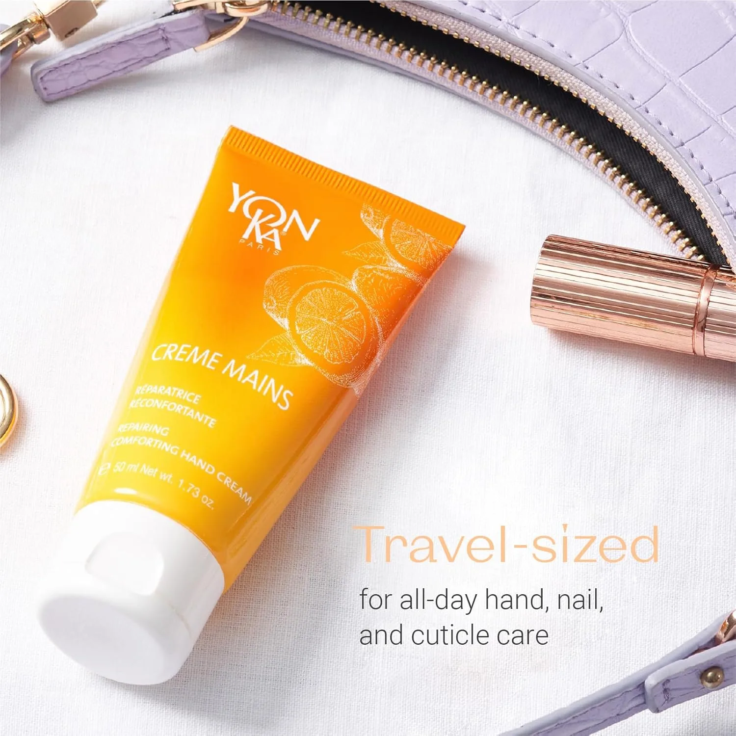 Крем для рук Yonka Sweet Orange с маслом ши и витамином E, масло виноградных косточек, аромат мандарина и цитрусов, 50 мл, orange — фото 4