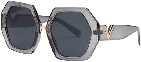 

Винтажные солнцезащитные очки 2027 года для женщин, большие солнцезащитные очки для женщин и мужчин, ретро, ​​черные солнцезащитные очки UV400, серые, один размер MTZJH, One Color