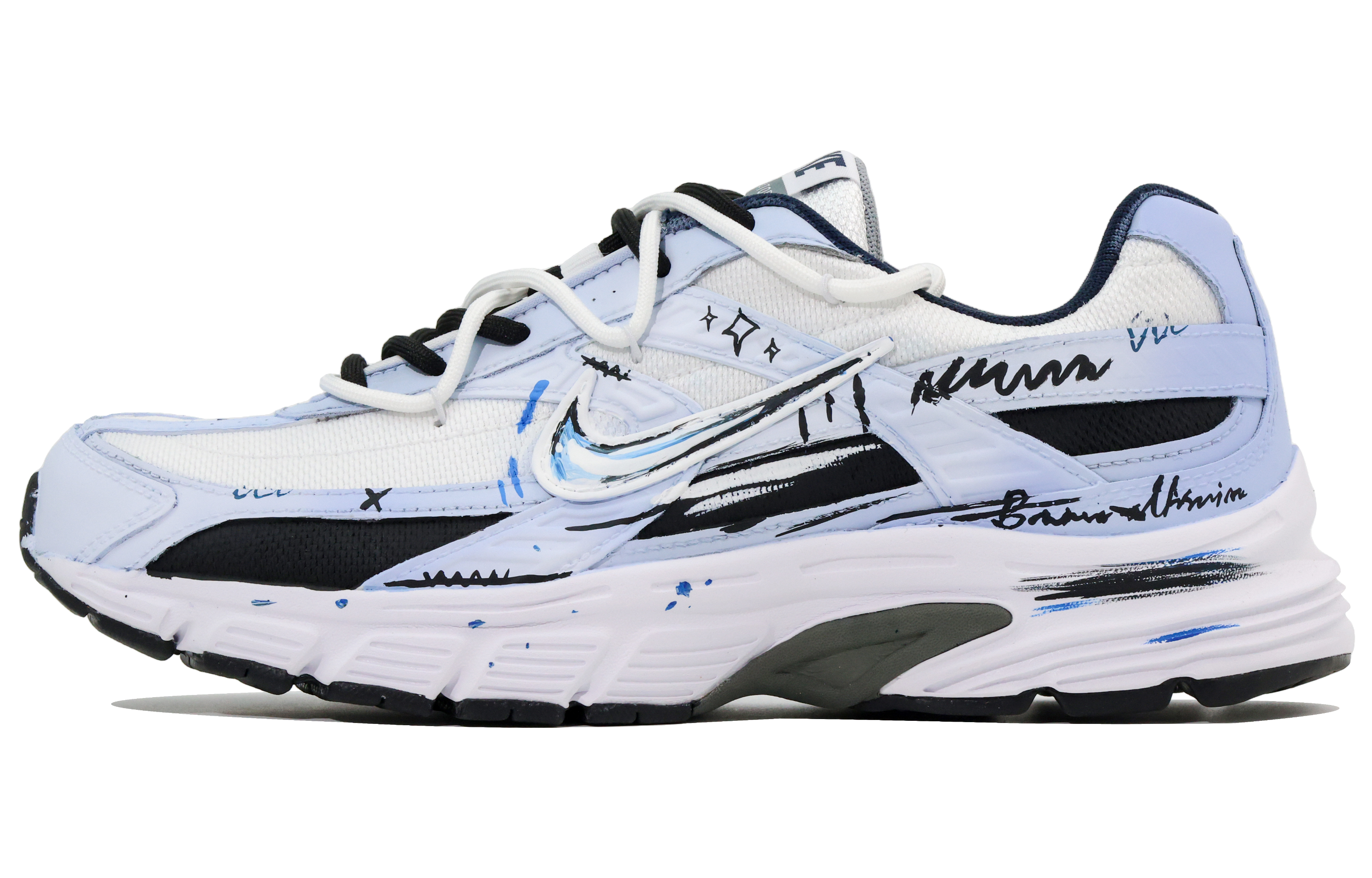 

Nike Кроссовки Initiator Shock Absorbers Low Top мужские, синие, белые, черные
