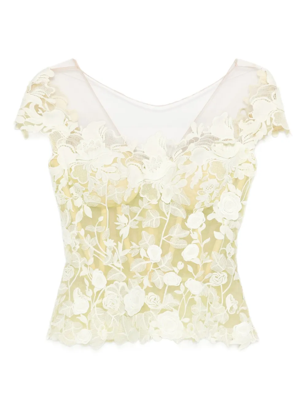 

Кружевной топ Gemy Maalouf, желтый