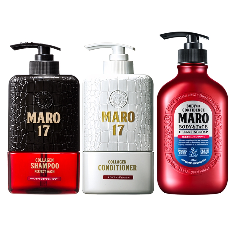 

Очищающее средство для лица и гель для душа 2 в 1 набор для умывания и ухода осветляющий освежающий тип 450мл + охлаждающий тип 400мл Maro