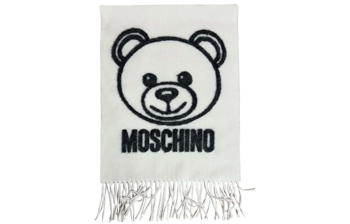 

MOSCHINO Вязаный шарф женский белый