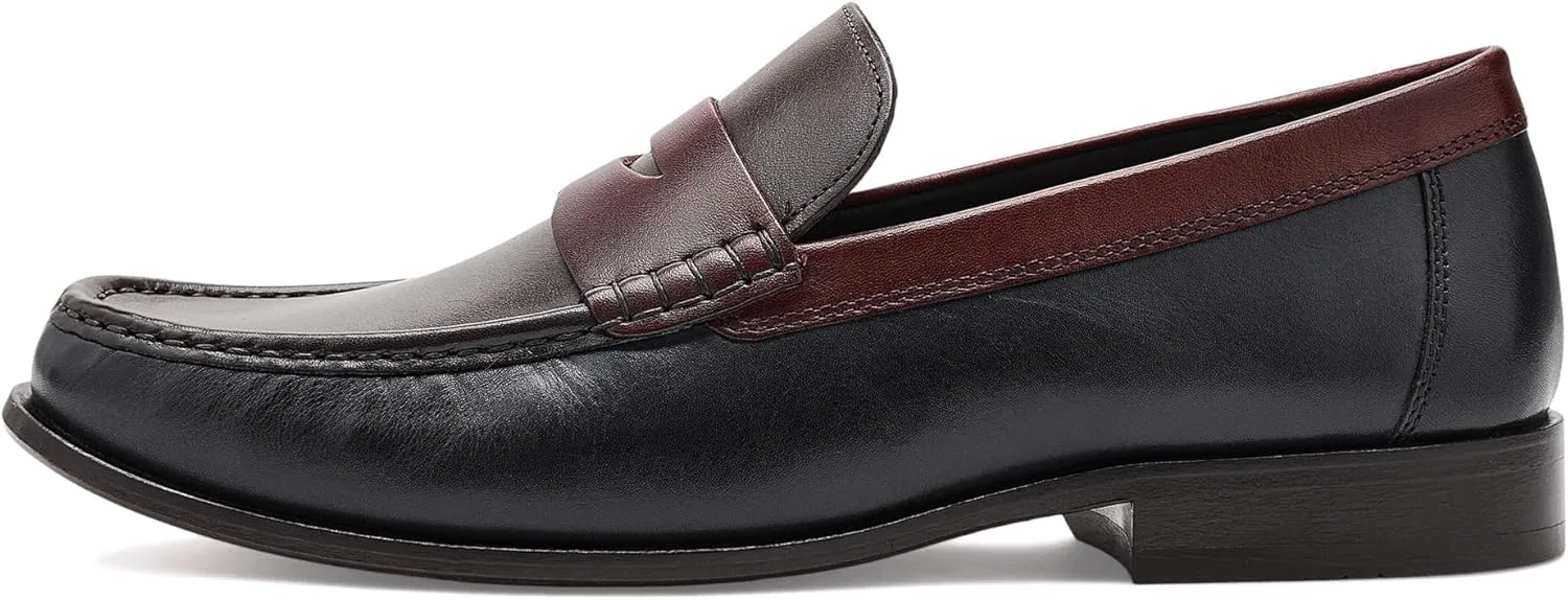 Лоферы мужские из натуральной кожи Johnston & Murphy, Navy/Olive/Burgundy Full Grain — фото 4