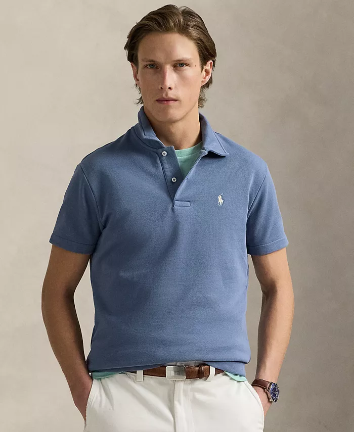

Мужской свитшот с воротником-поло из флиса Loopback Polo Ralph Lauren, синий