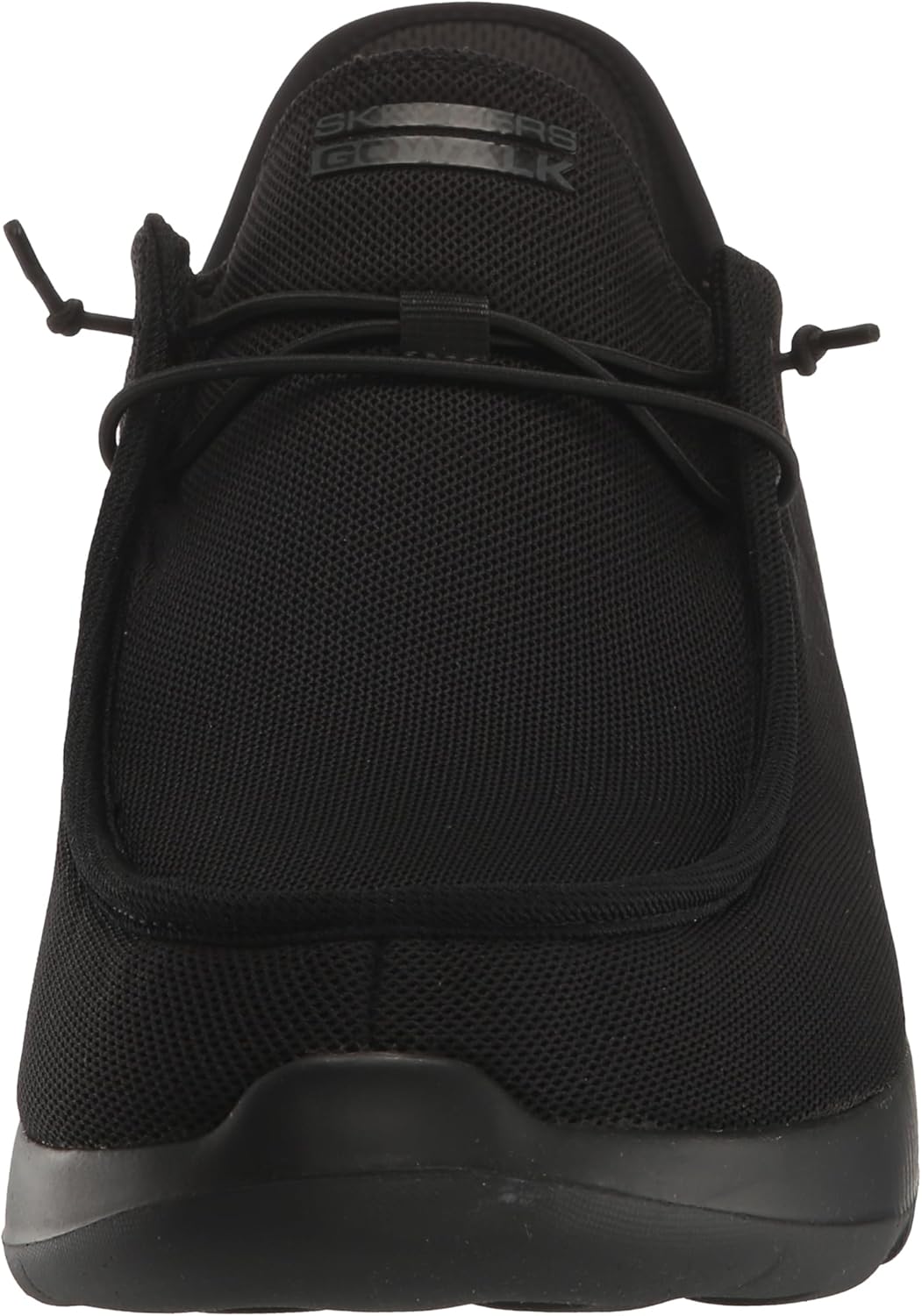 Мужские слипоны Skechers GoWalk Max - спортивные повседневные прогулочные туфли, Амортизирующая стелька с охлаждающей воздухом памятью формы, черный — фото 2