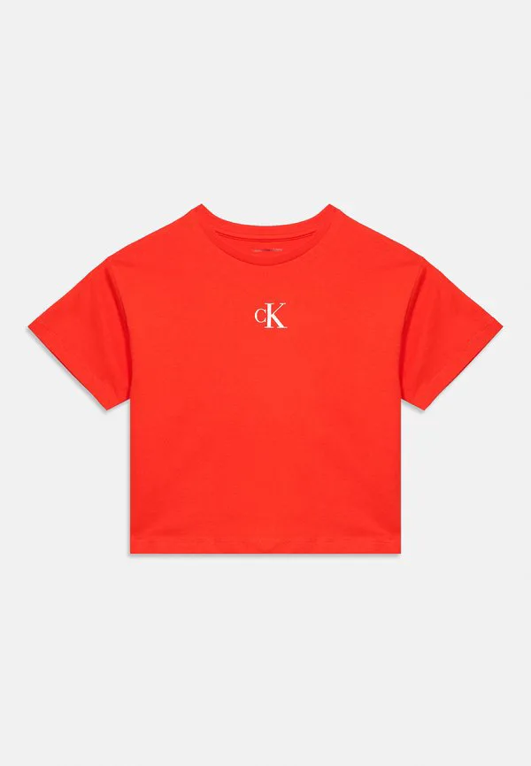 Базовая футболка свободного кроя с логотипом Calvin Klein Jeans, Orange — фото 3