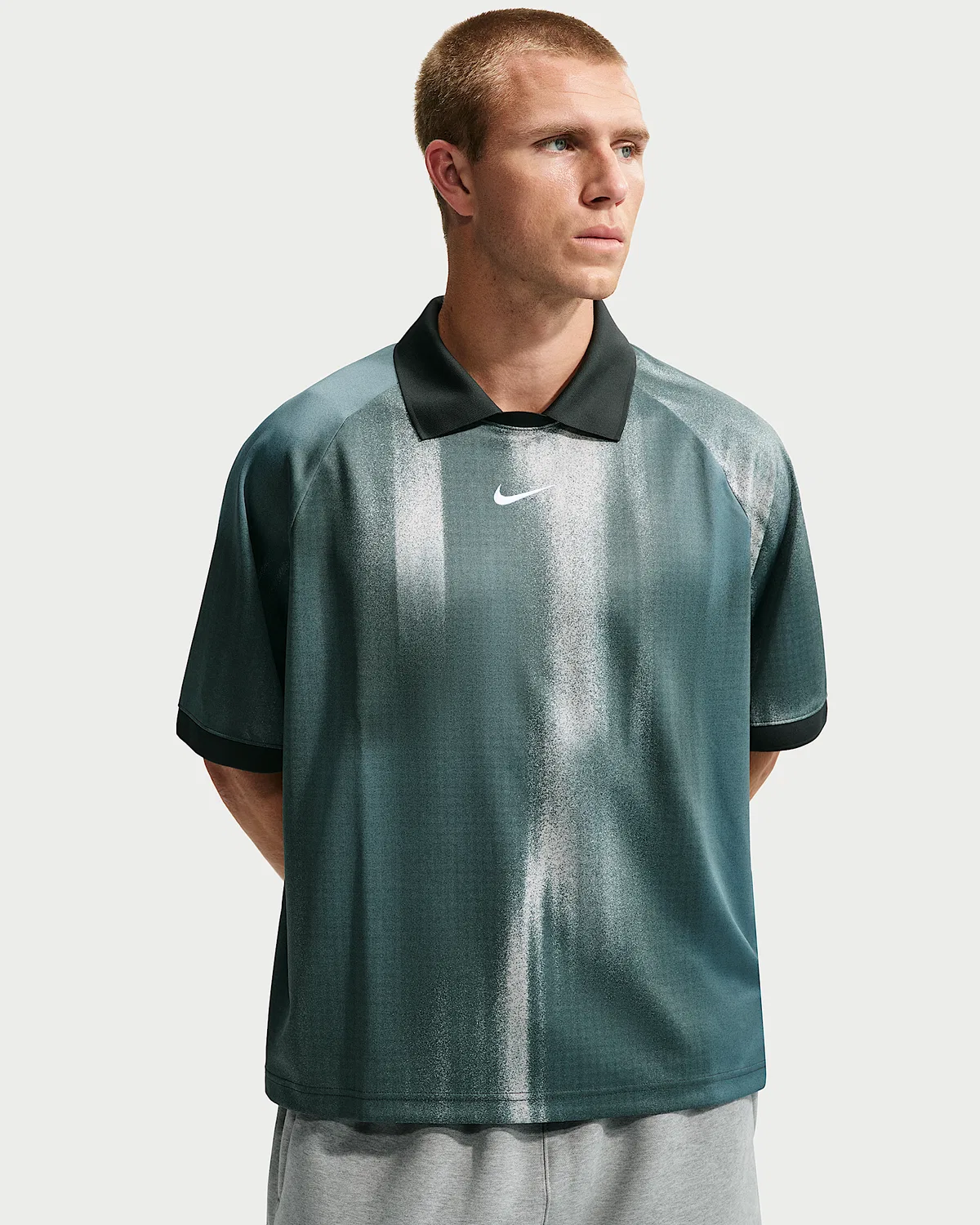 Мужская джерси для скейтбординга Nike SB Dri-FIT Jacquard "Sunset", Mineral Slate