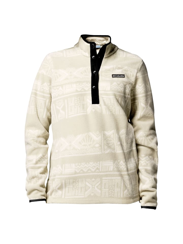 

Columbia Футболка Benton Springs с принтом, застежка на 1/2 кнопки, бежевый цвет