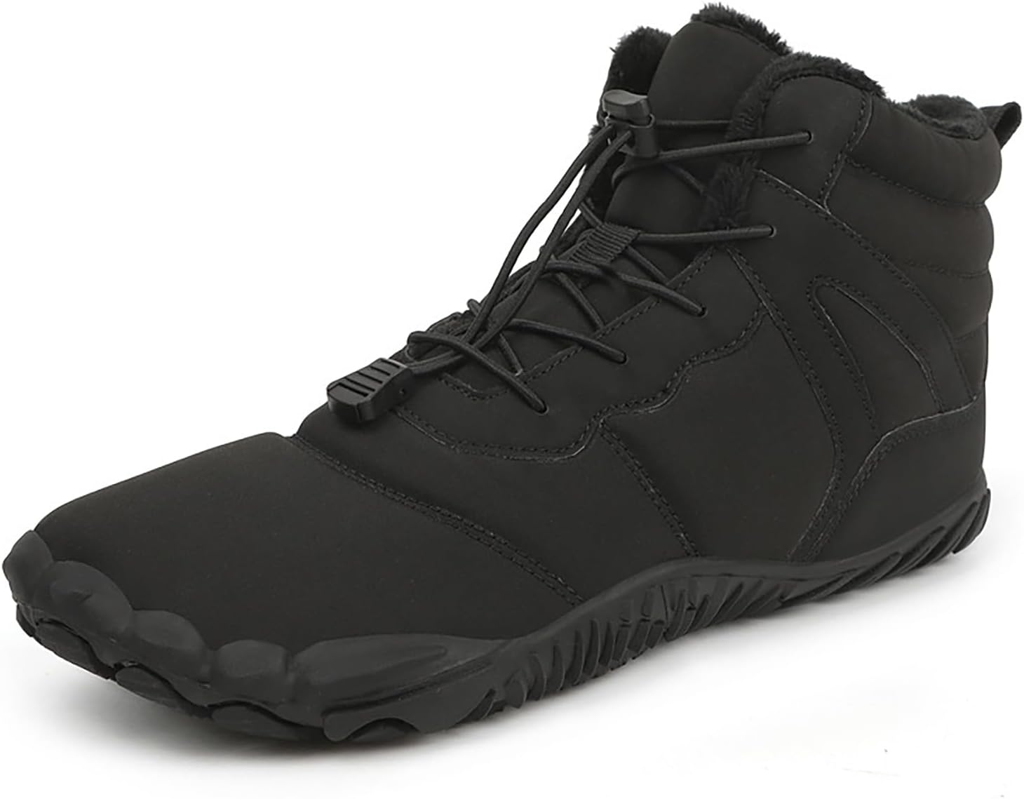 

Зимняя обувь для походов для женщин и мужчин, водонепроницаемые босоножки с широкой носочной частью, ботинки для ходьбы, теплые кроссовки Generic, черный