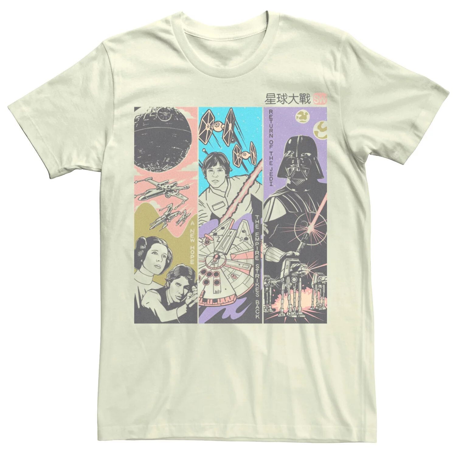 

Мужская футболка с рисунком триптих Star Wars