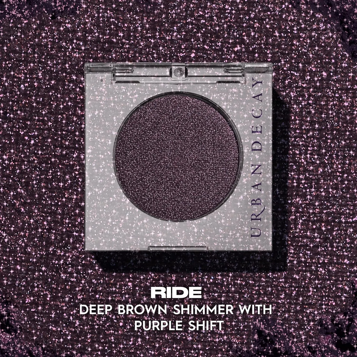 Компактные тени для век Urban Decay 24/7 Longwear, стойкие, с шиммером, глубокий коричневый с фиолетовым отливом — фото 3