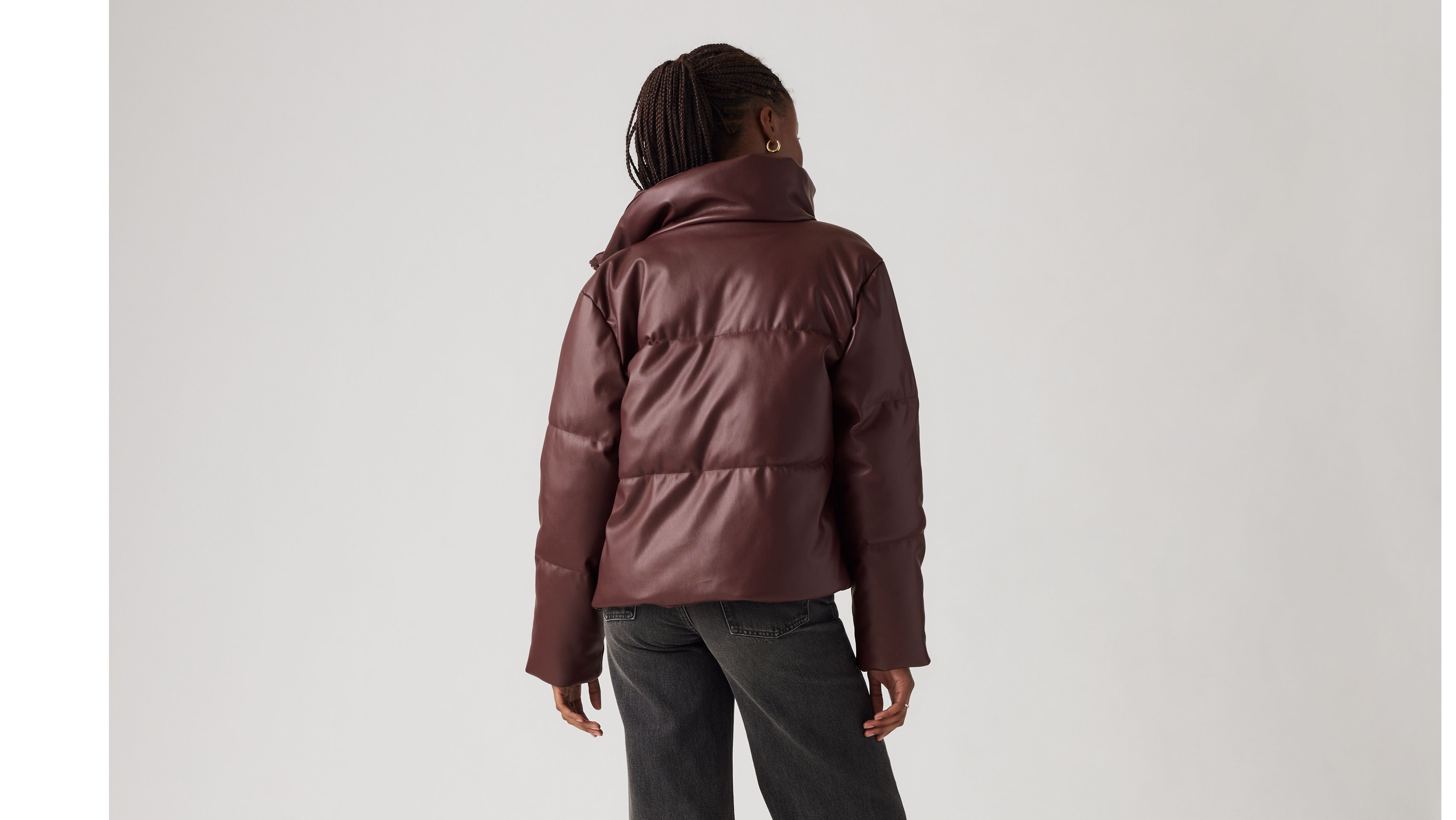 

Куртка-пуховик из искусственной кожи Levi's, цвет Fig - Red
