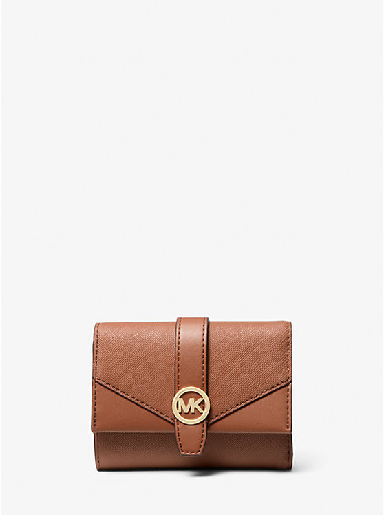 

Кошелек Greenwich среднего размера из сафьяновой кожи в три сложения Michael Kors, коричневый