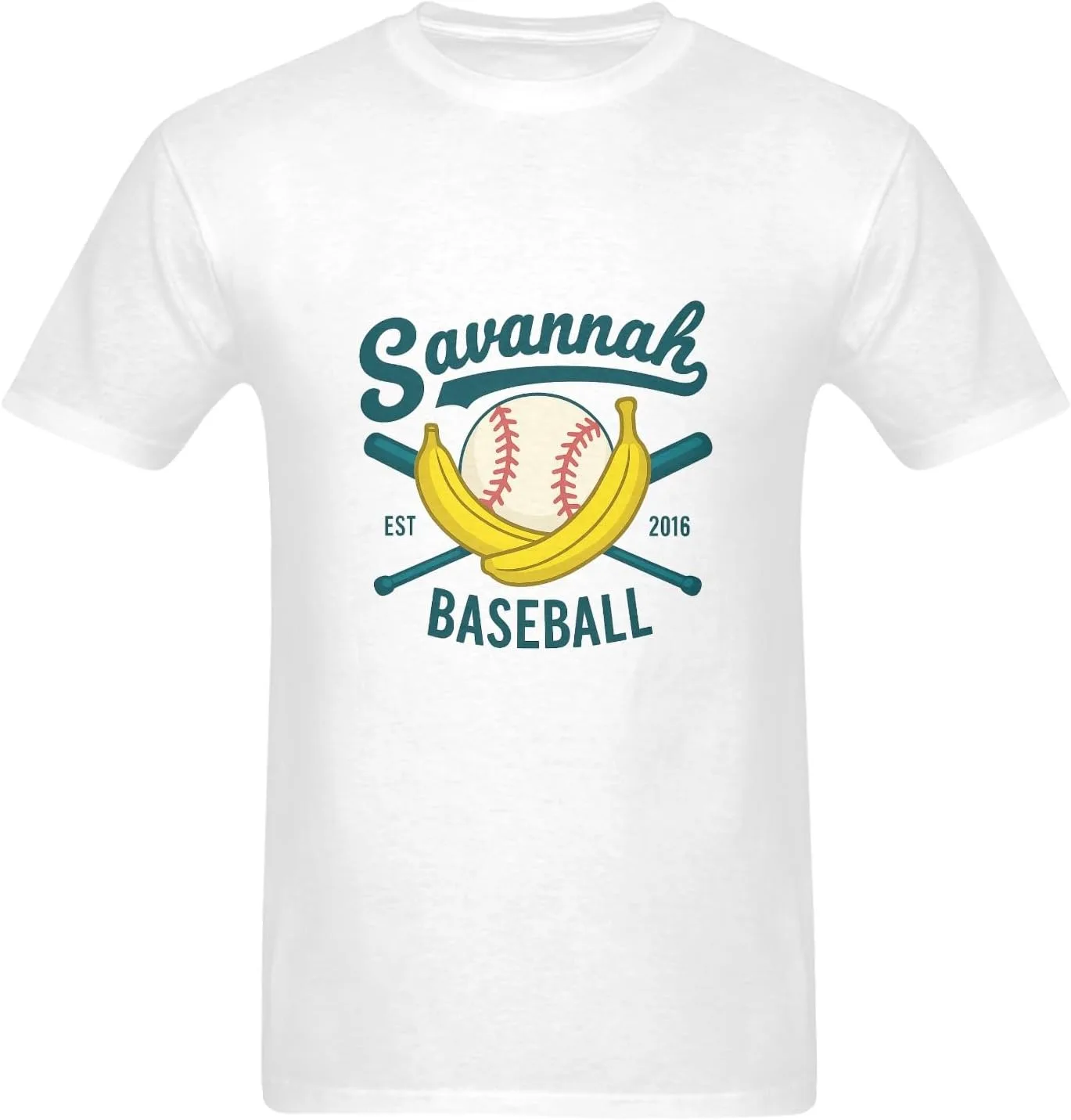 

Винтажная футболка с принтом Savannah Baseball Banana, мужская, с коротким рукавом, свободный крой, мягкий хлопковый состав PURRINI