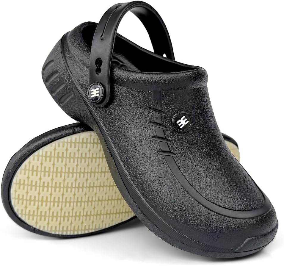 

Рабочие сабо с ремешками - легкие, нескользящие медицинские туфли из ЭВА для мужчин и женщин, удобные и прочные сабо без шнурков Evacol, черный