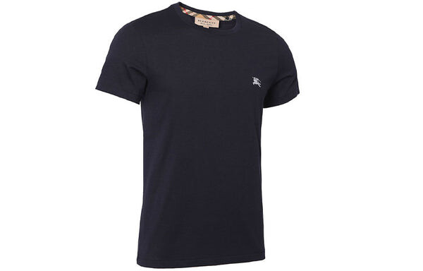 Футболка Burberry Logo Round Neck Short Sleeve, синий — фото 3