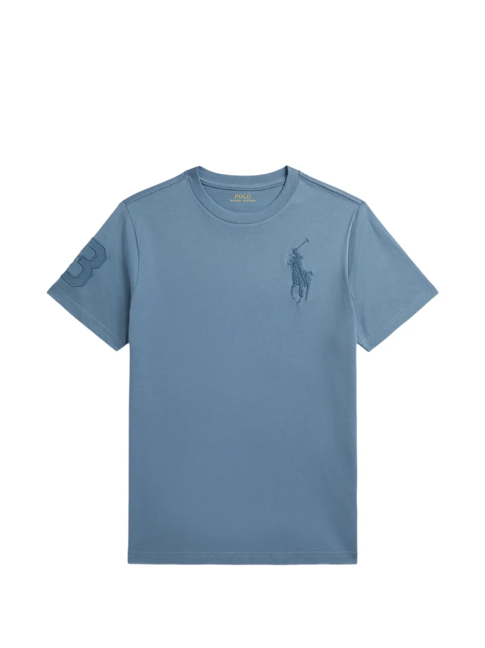

Футболка с вышивкой Big Pony Polo Ralph Lauren Kids, синий