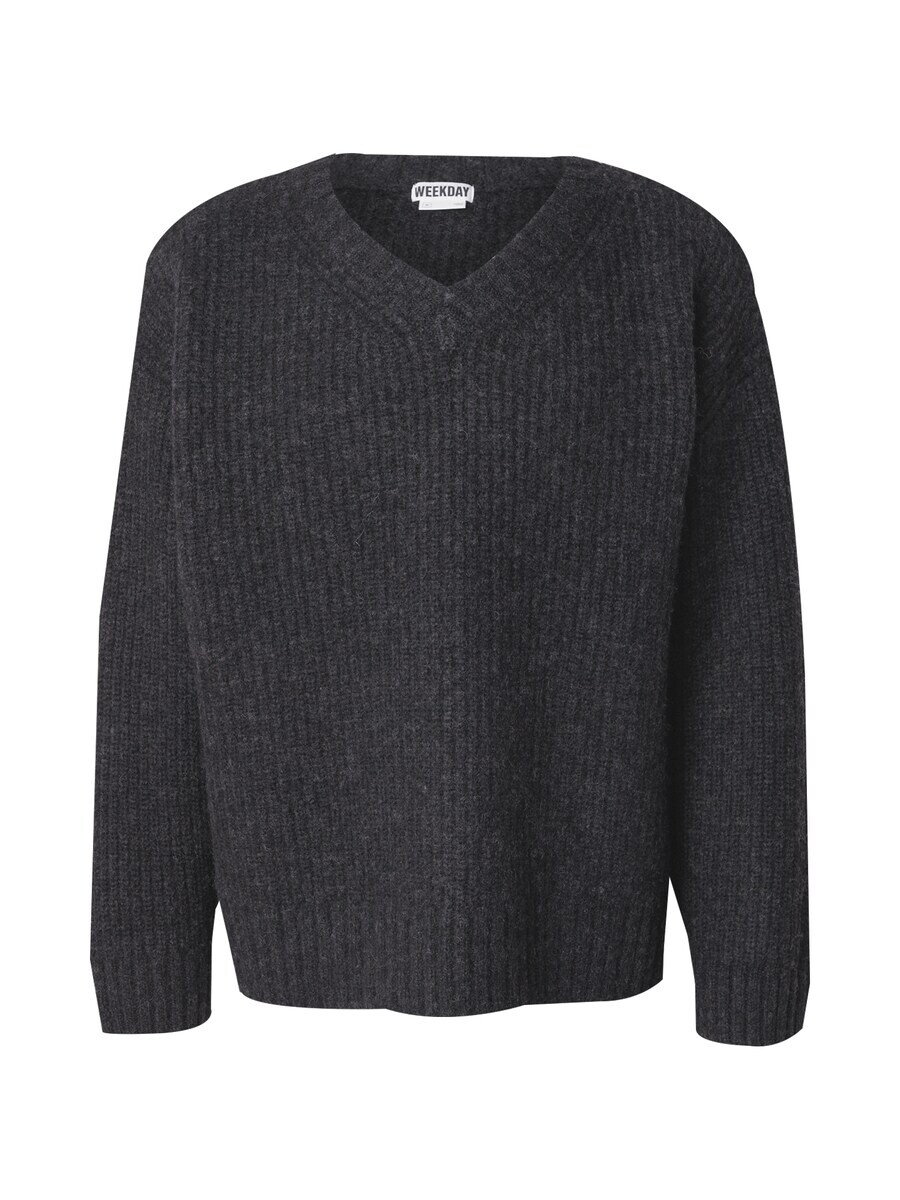 

Свитер с v-образным вырезом WEEKDAY Sweater Riley, черный
