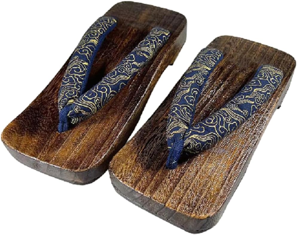 

Мужские шлепанцы, сабо, домашние тапочки, ретро-тапочки из ткани с принтом, традиционные японские сабо гета, противоскользящие шлепанцы на плоской подошве Yfdzkj, золотой