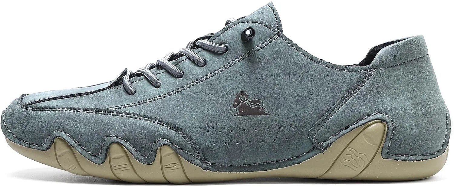 Мужские повседневные кожаные кроссовки, обувь Chukka Slip On Не скользящие дышащие ботинки Туристическая обувь DMGYCK, серый — фото 2