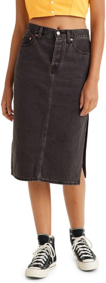 

Женская юбка Levi's с боковыми разрезами, Washed Noir Black T3