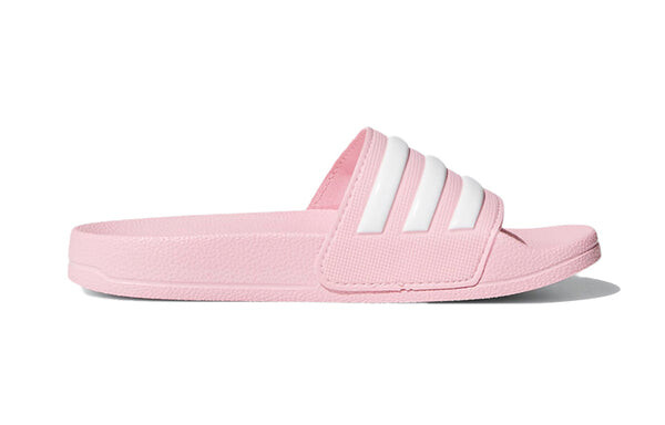 Тапочки adilette душевые слайды j Adidas, розовый — фото 2