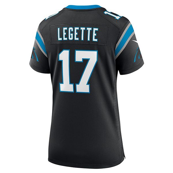 Женская игровая футболка Xavier Legette Carolina Panthers черная Nike — фото 4
