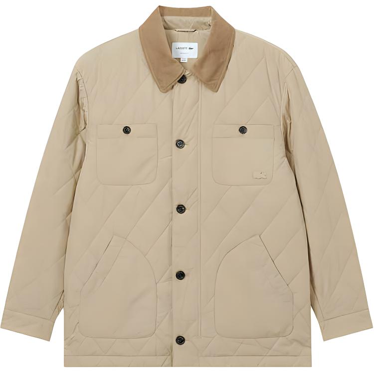 LACOSTE Пуховик мужской молочно-кофейный, Milk Coffee