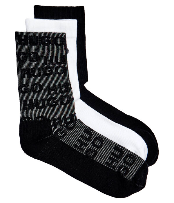 

Носки мужские Hugo Bodywear высокие 3 пары, черный/белый