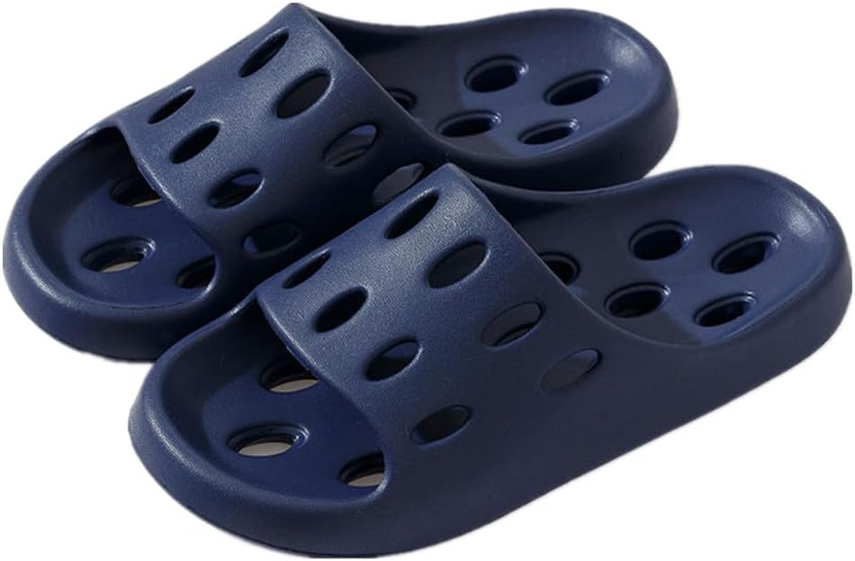 

Тапочки для душа NIDDISLIP для женщин и мужчин, быстросохнущие шлепанцы для бассейна, легкие пляжные сандалии с отверстиями для слива воды, темно-синий