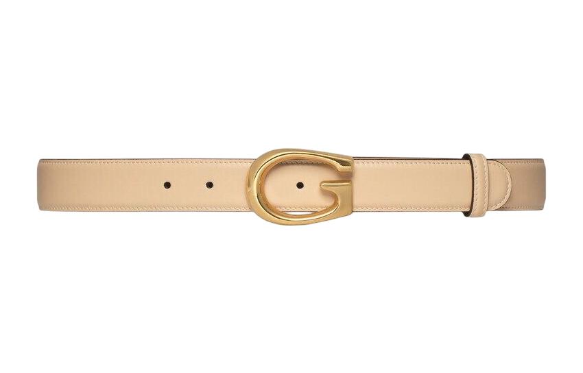 

GUCCI Кожаный ремень G Series женский светло-коричневый, Light Brown