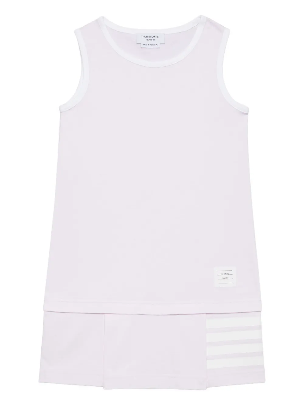 

Платье с полосками 4-Bar Thom Browne Kids, белый