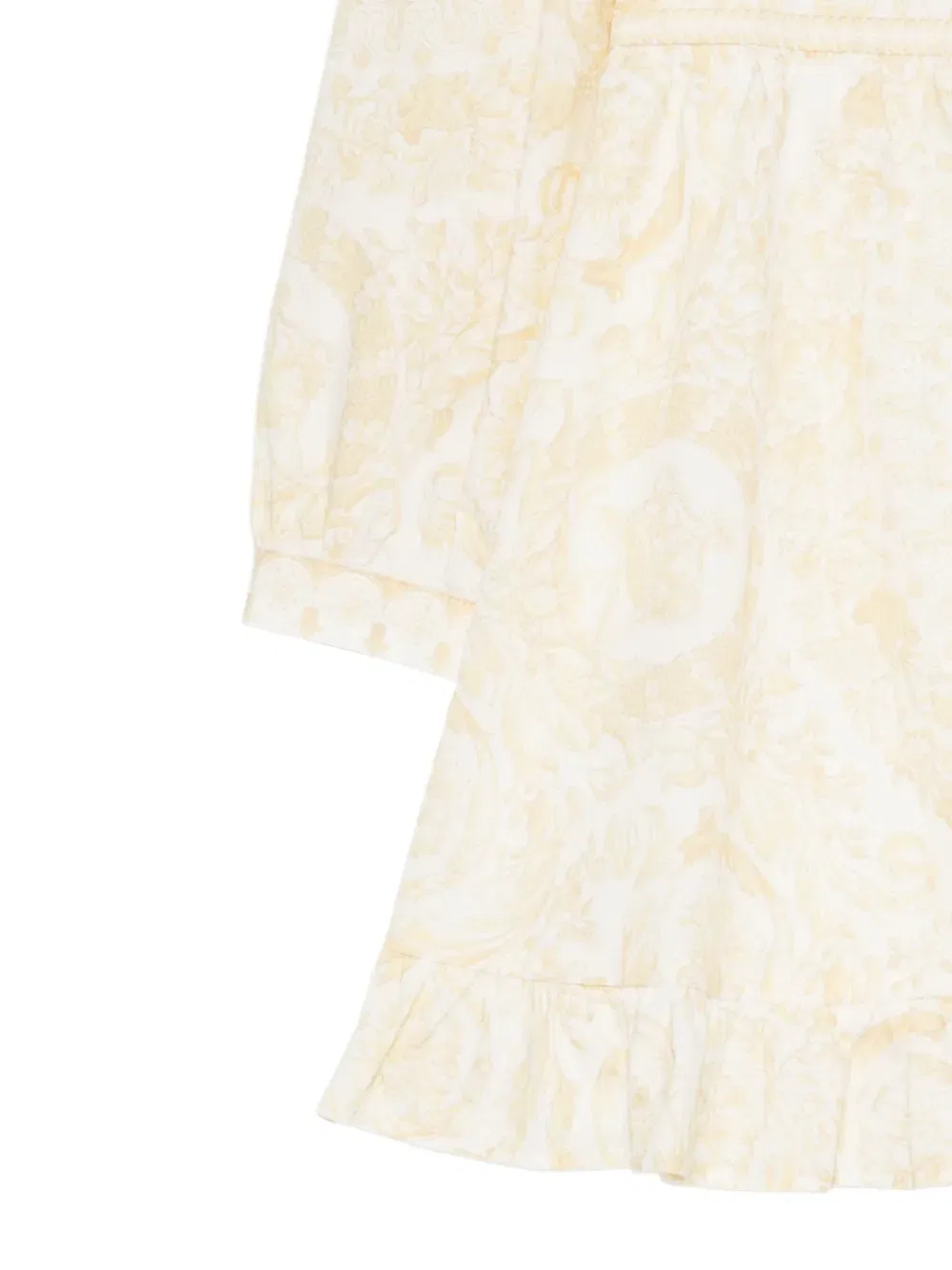 Платье с графическим принтом и оборками Versace Kids, белый — фото 3