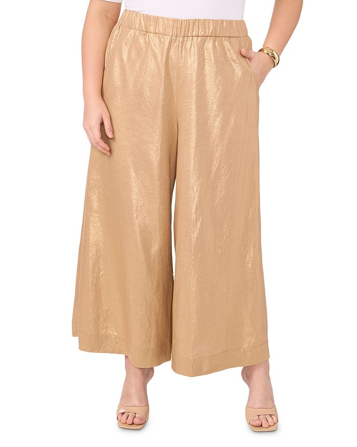 

Широкие брюки на резинке Plus VINCE CAMUTO, золотой
