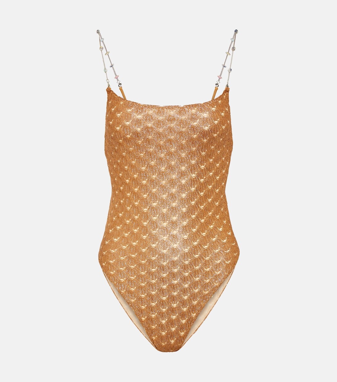 

Украшенный купальник из ламе Missoni Mare, коричневый