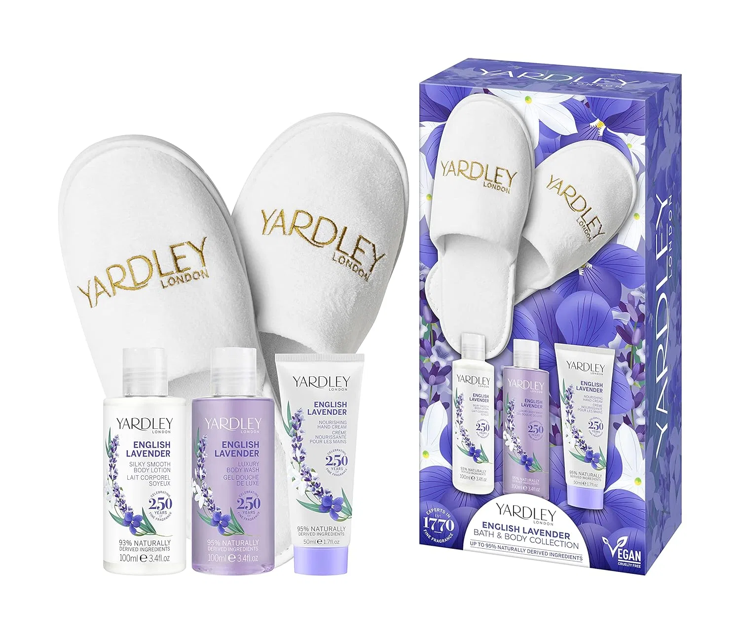 Подарочный набор Yardley London English Lavender для ванны и тела с тапочками (4 предмета) Yardley London — фото 4