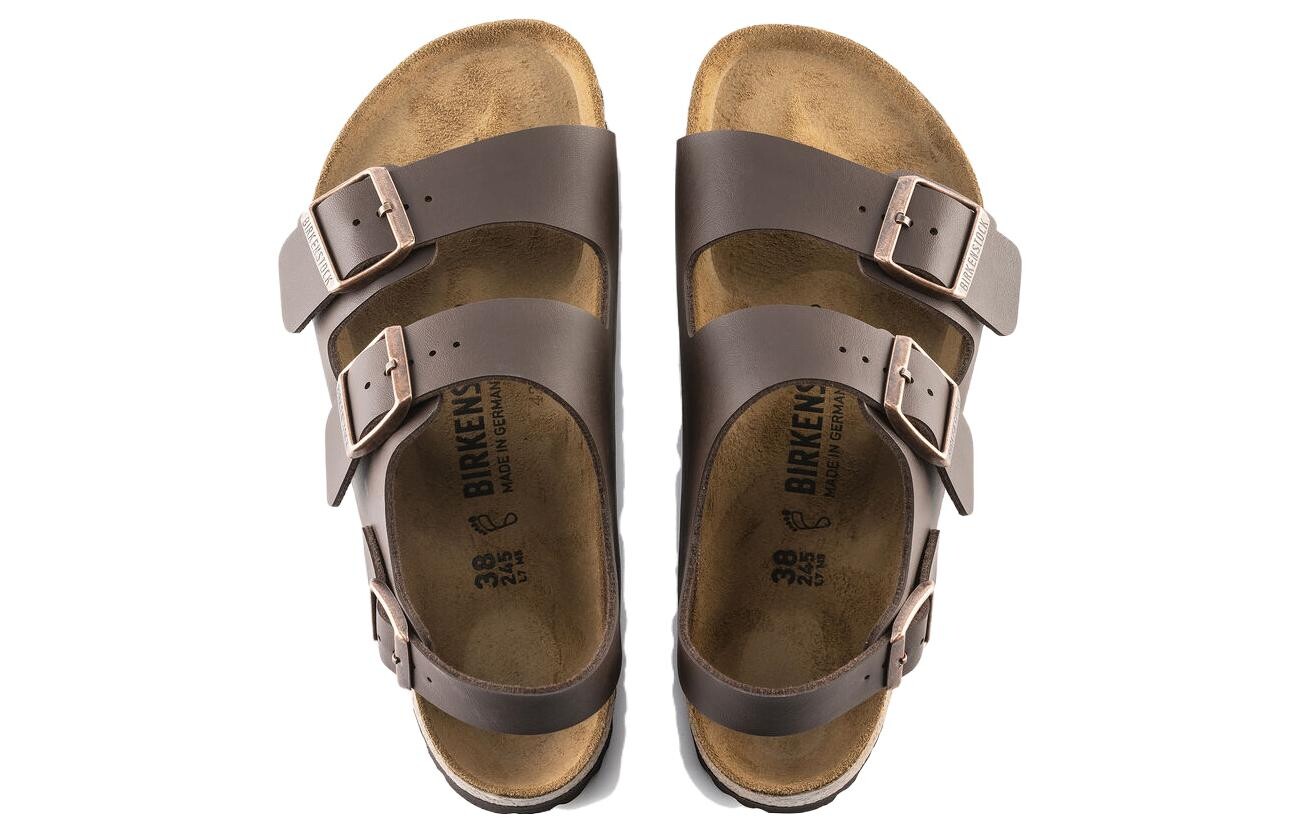 Пляжные сандалии унисекс темно-коричневые Birkenstock — фото 4