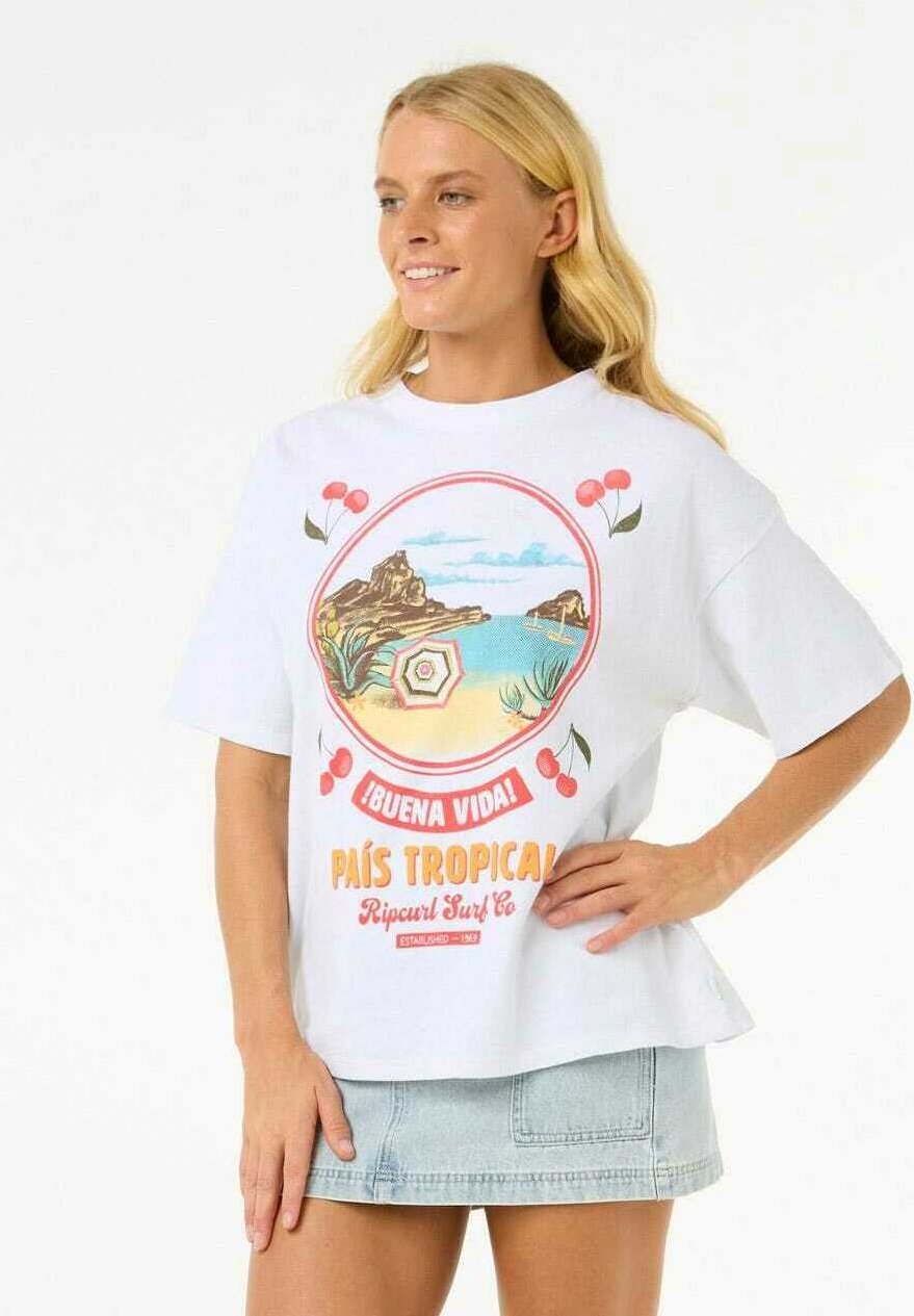 

Футболка с принтом COVE HERITAGE Rip Curl, слоновая кость