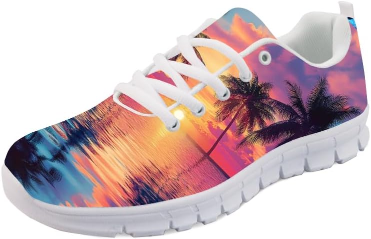 

Кроссовки Forchrinse Hawaiian Corgi Palm для бега для мужчин и женщин, мягкие спортивные, для тренажерного зала и джоггинга, Hawaii Palm Watercolor Sly