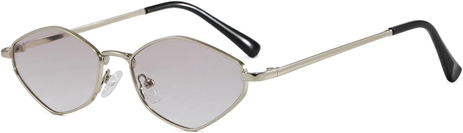 

Солнцезащитные очки Bullabulling в стиле ретро с нестандартной оправой для женщин и мужчин, 2026. Модные винтажные солнцезащитные очки в металлической оправе с защитой UV400, Silvery