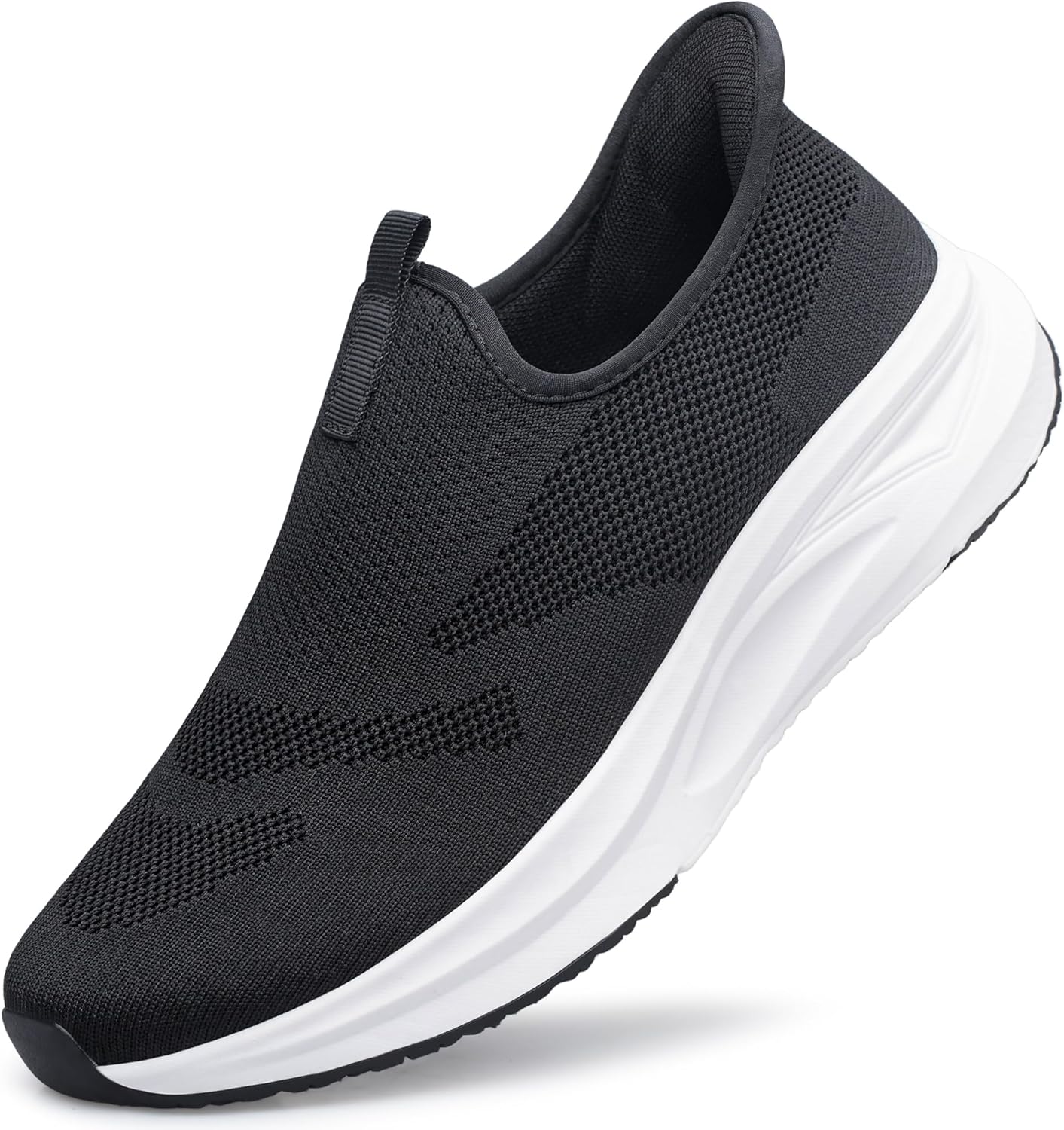 

Мужские кроссовки ZCQGQD на шнуровке без шнурков, удобные, легкие и нескользящие для прогулок и тенниса, черный