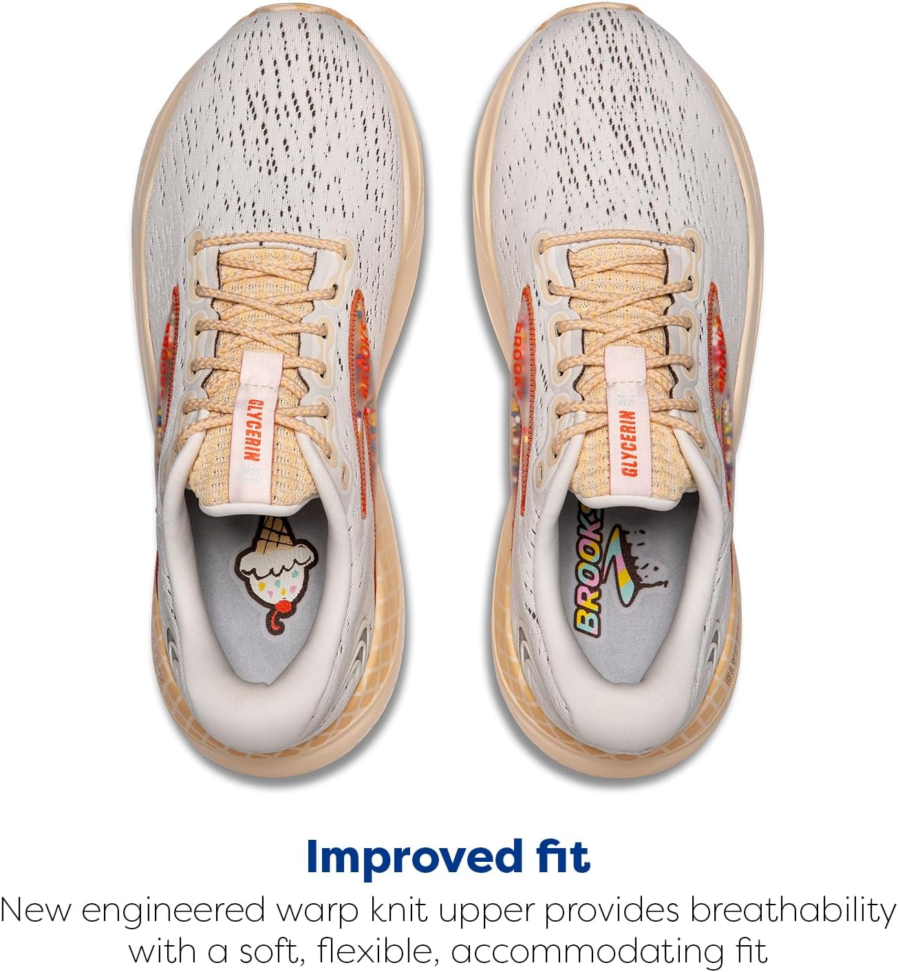 Мужские кроссовки Brooks Glycerin 21 Neutral для бега, Snow/Dawn/Straw — фото 4