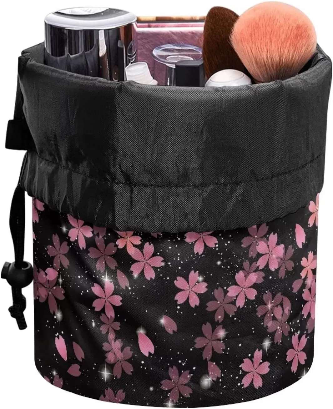 Женская косметичка-мешок с завязками COEQINE Coeqine, Pink (Pink Flowers) — фото 2