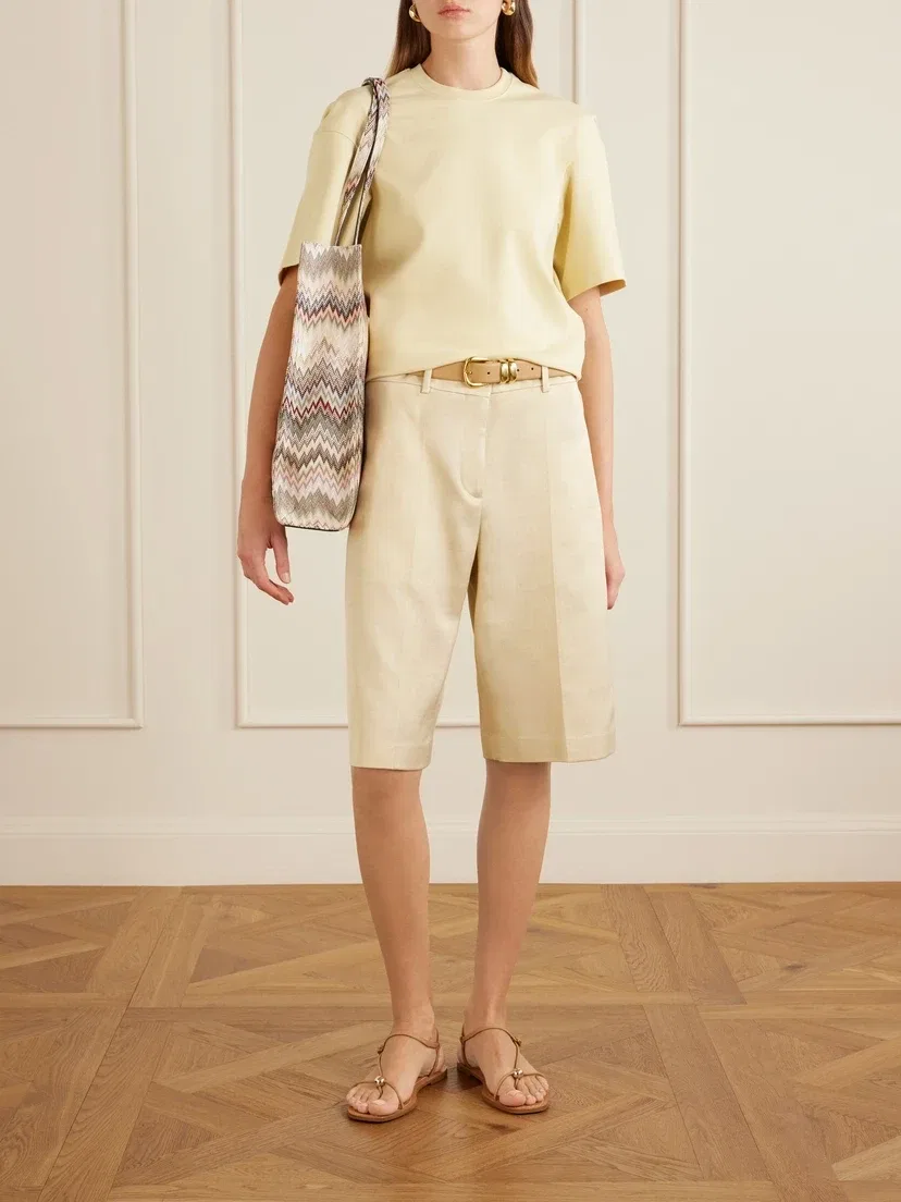 Полосатая плетеная сумка из люрекса Missoni, бежевый — фото 3