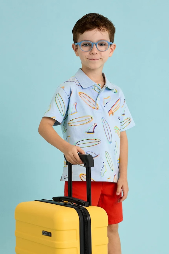 

Хлопковая детская поло Mayoral, синий