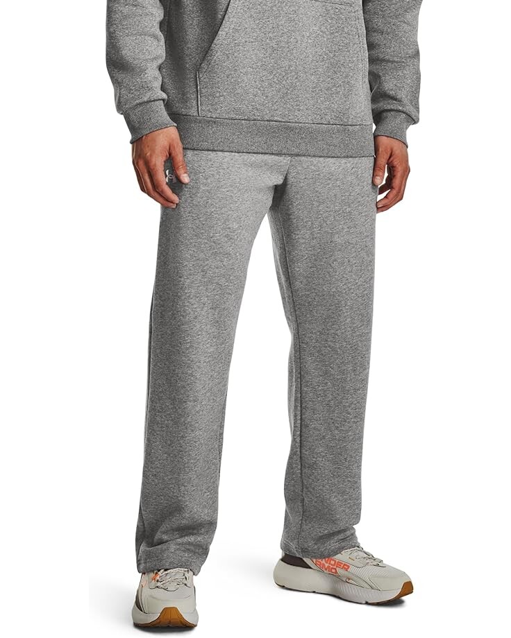 

Брюки Under Armour Rival Fleece, цвет Castlerock Light Heather/White